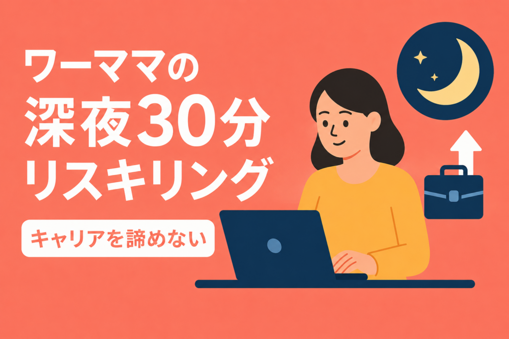 ワーママが選ぶ「深夜30分」のリスキリング。キャリアを諦めないための選択