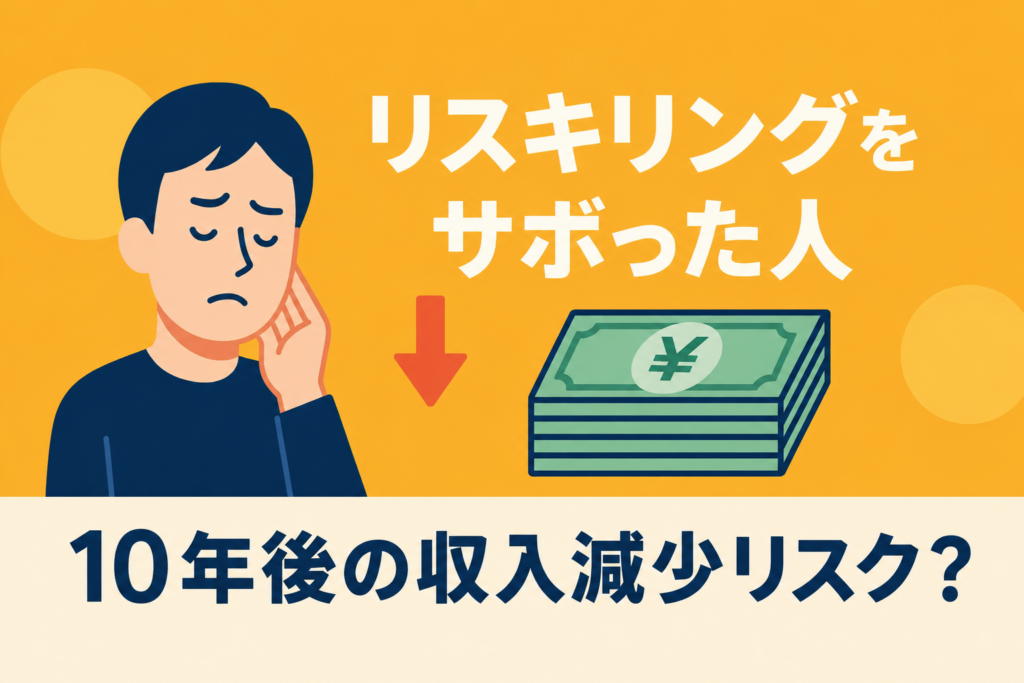 「学び直し」をサボった人の10年後の年収は？将来の減収リスクを算出