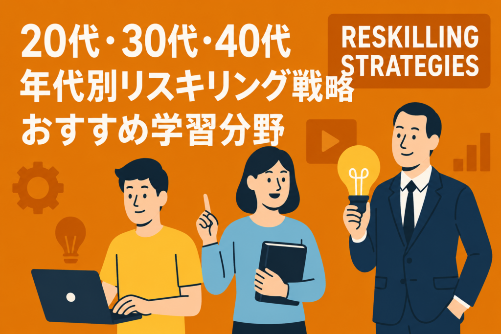 20代・30代・40代。年代別のリスキリング戦略とおすすめの学習分野