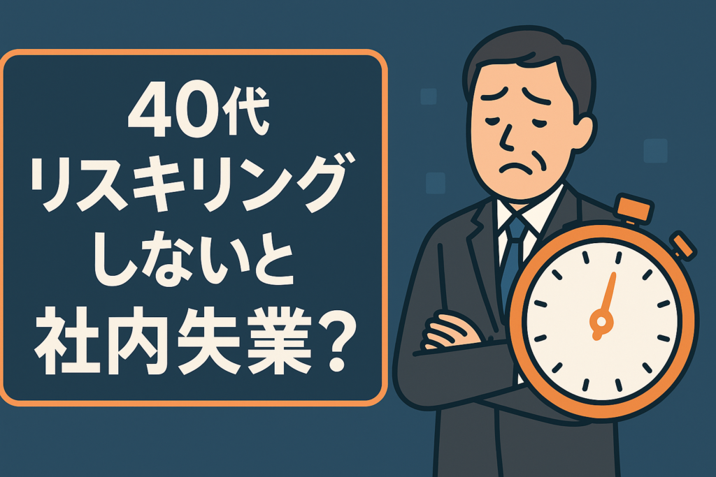 【悲報】リスキリングしない40代、社内失業へのカウントダウンが始まる