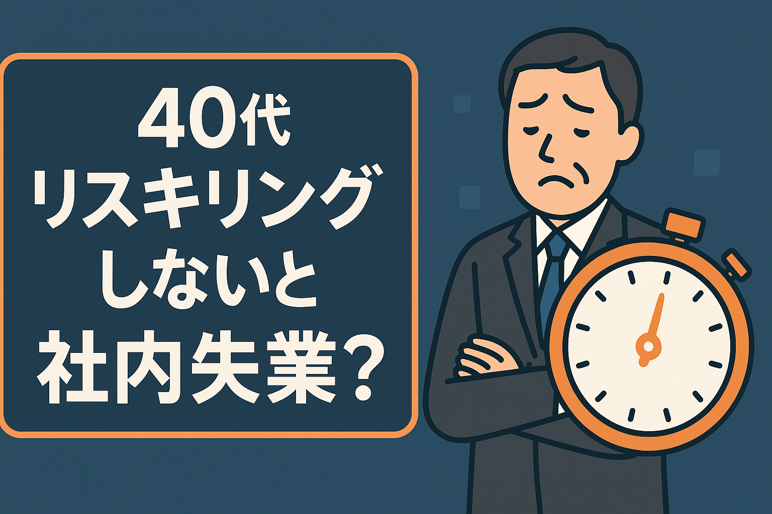 【悲報】リスキリングしない40代、社内失業へのカウントダウンが始まる