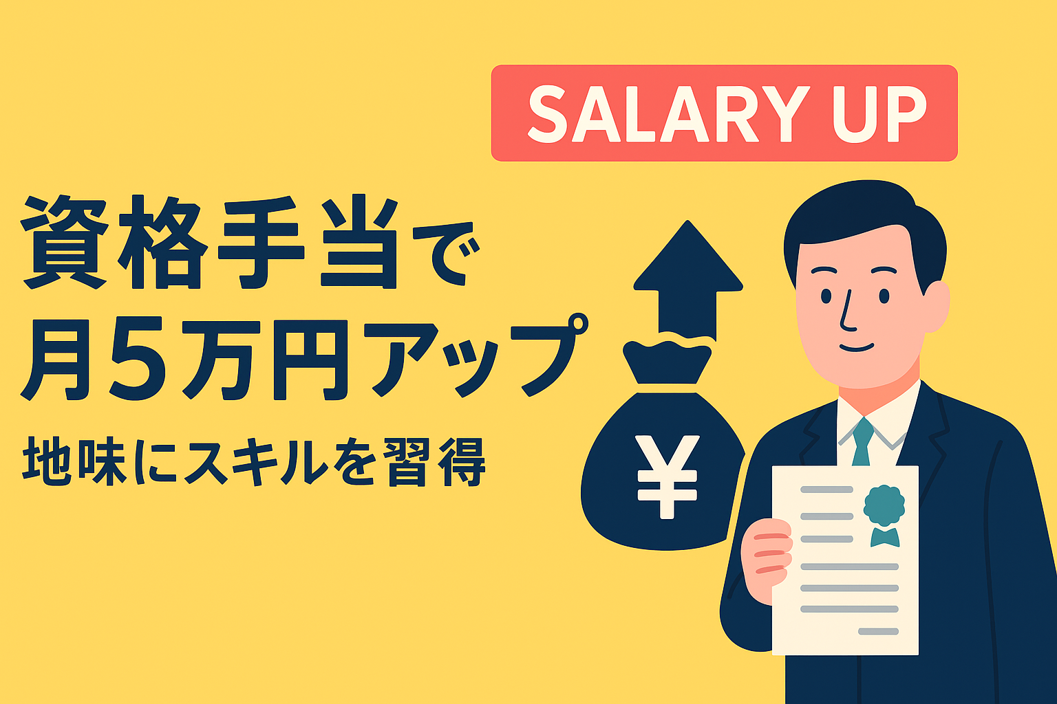 資格手当で月5万プラス。地味だけど確実な「給料底上げ」リスキリング