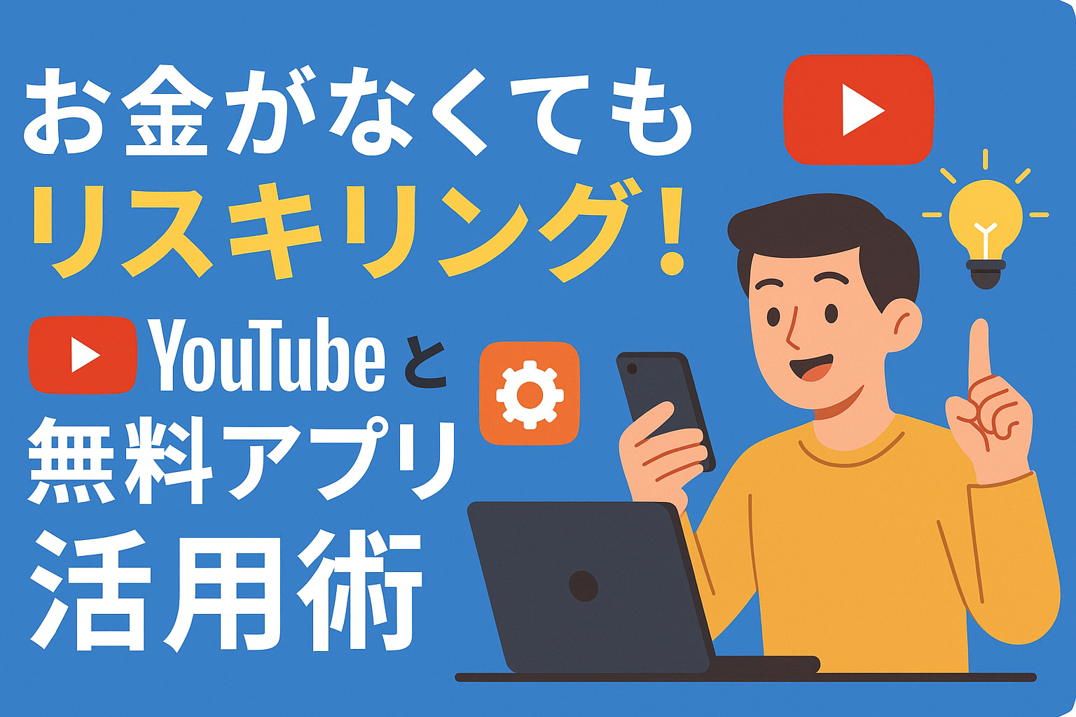 お金がない人のためのリスキリング。YouTubeと無料アプリの最強活用法