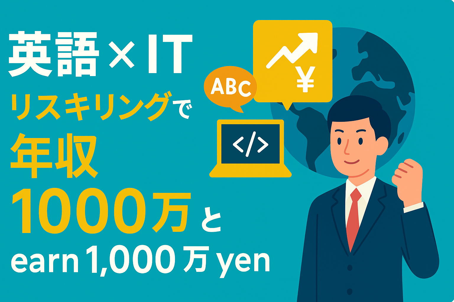 英語×IT。リスキリングで「グローバル人材」になって年収1,000万超え